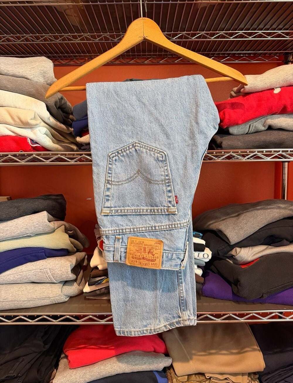 Levi's 505 Jeans Size 33x30 Light Wash Denim Straight Fit Vintage Made in USA